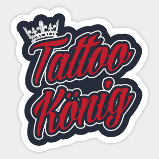 Tattoo king (white) Sticker